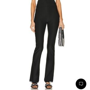 NWT Alexander Wang stretch black lace trim flare pant - Size M